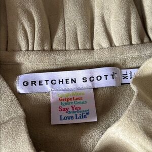 Gretchen Scott pull over Ruffle top XL $35